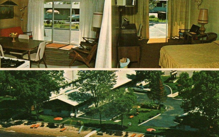 Reflections on the Lake (Gas Lite Manor) - Vintage Postcard (newer photo)